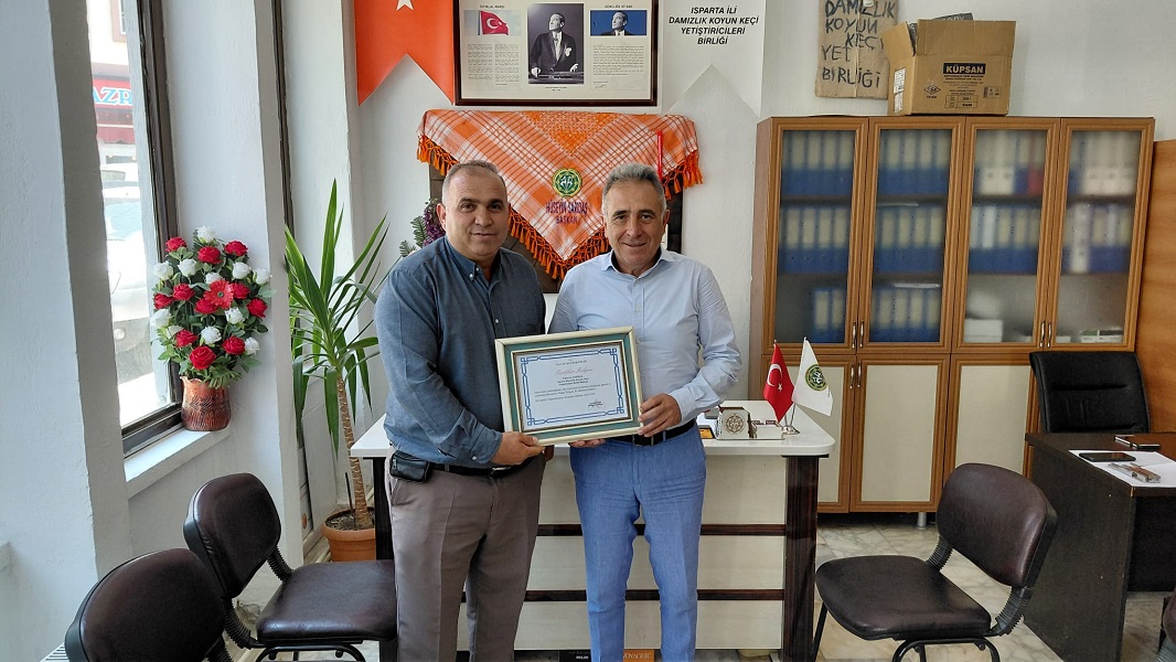 Kaymakamımız Haluk ŞİMŞEK, Isparta İli Damızlık Koyun Keçi Yetiştiricileri Birliği Başkanlığını Ziyaret Etti